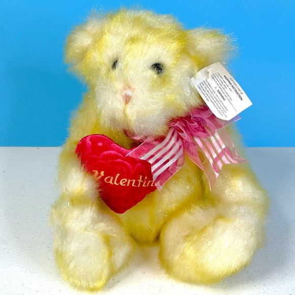 VERY RARE Vintage Walmart Valentines Day Teddy Bear 11" Plush Stuffed Animal Toy - Picture 1 of 5